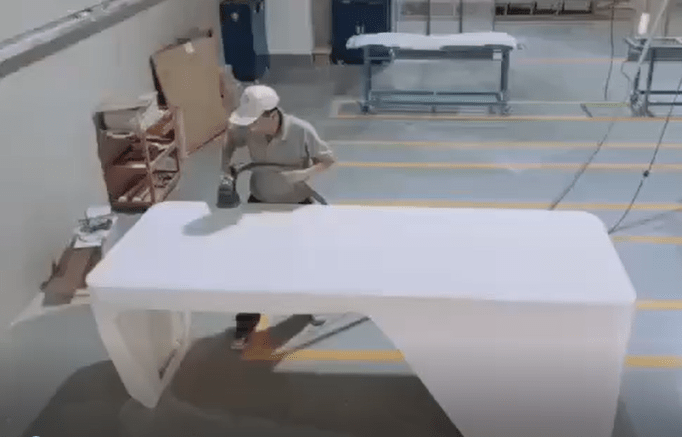 Artificial stone grinding