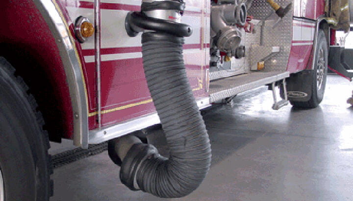 适用于消防和急救站的汽车尾气抽排系统