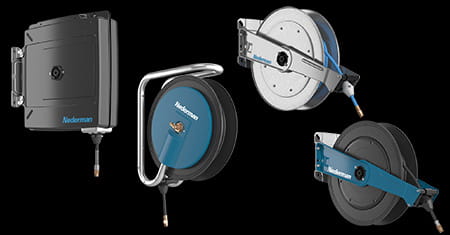 Reel selector for air and fluids