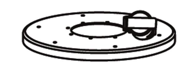 Lid S50 with inlet d51 flap valve for plastic fasteners