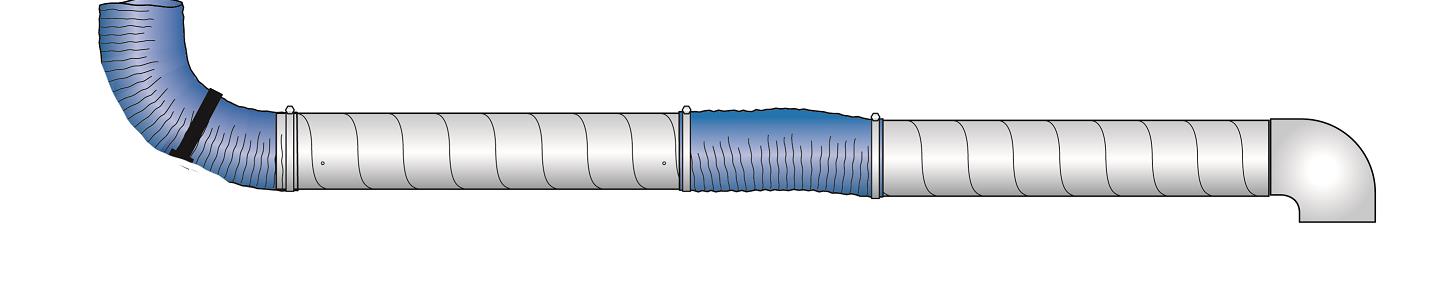 烟尘抽排管道组件，4.2 m延伸臂, Ø 200 mm