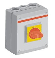 Interrupteur principal, 3 pôles, maximum 37 kW (400 V), matière plastique IP65 (non UL), entrée de câble haut/bas 21-35 mm