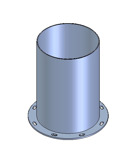 Flanged trans.pipe0,2m DN150 B-Flap