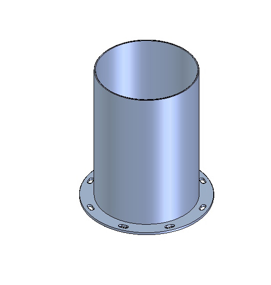 Flanschübergangsrohr 0,2 m DN200 für B-Flap