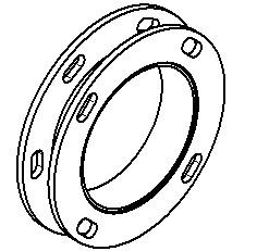 Adapter flange/flange DN100 B-Flap