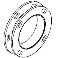 Adapter flange/flange DN150 B-Flap