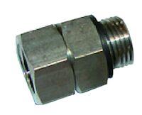 Lagedruk draaikoppeling. 1/2(m)-3/8(f) Inox