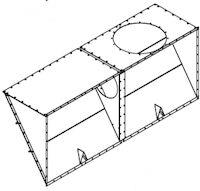 Single backpack for 8 modules round inlet from the top pos L