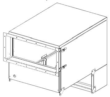 DUAL silencer for FM1000 series fan with flanged outlet for duct connection