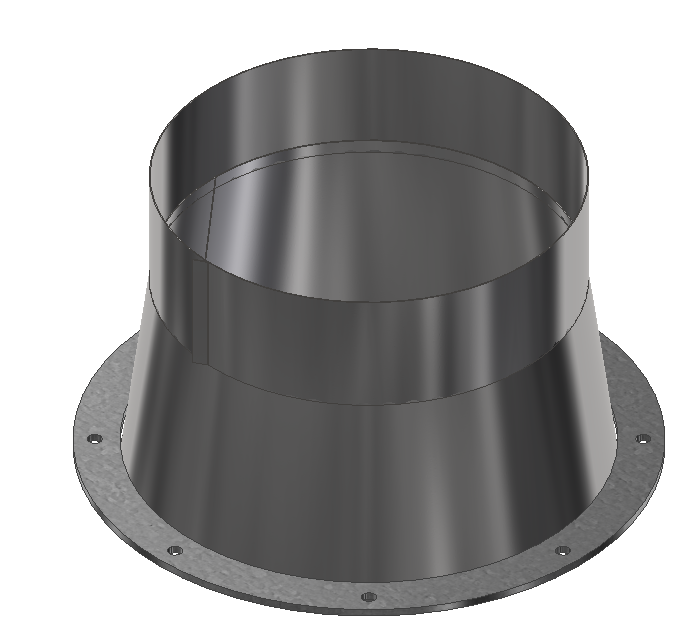 Inlet galv. for fan dia 315 /Spiro250